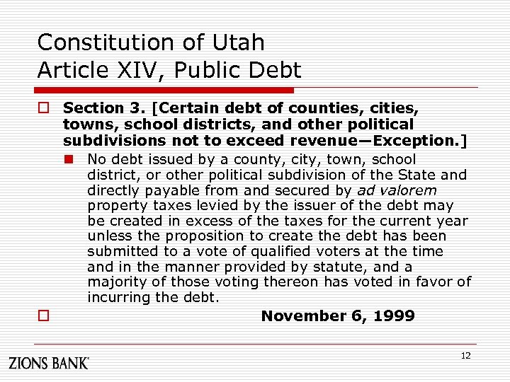 Constitution of Utah Article XIV, Public Debt o Section 3. [Certain debt of counties,