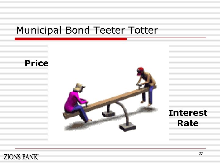 Municipal Bond Teeter Totter Price Interest Rate 27 