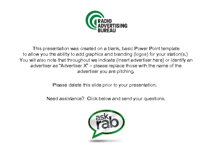 This presentation was created on a blank, basic Power Point template to allow you