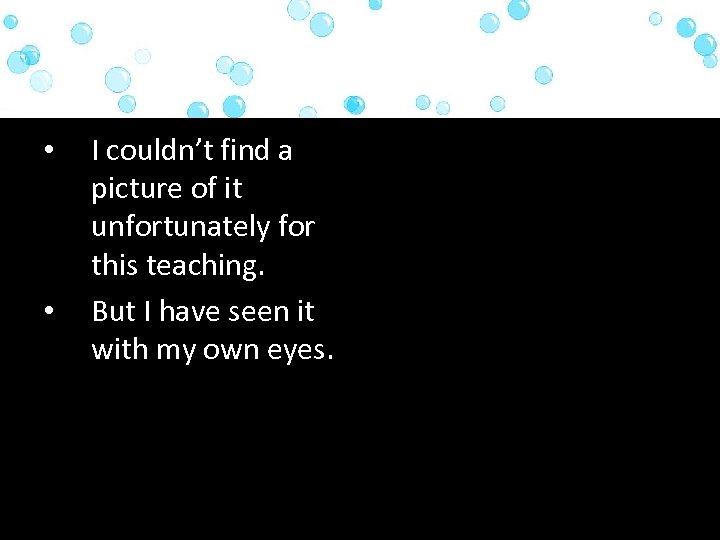  • • I couldn’t find a picture of it unfortunately for this teaching.