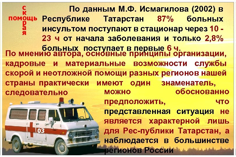 с По данным М. Ф. Исмагилова (2002) в к помощь Республике Татарстан 87% больных