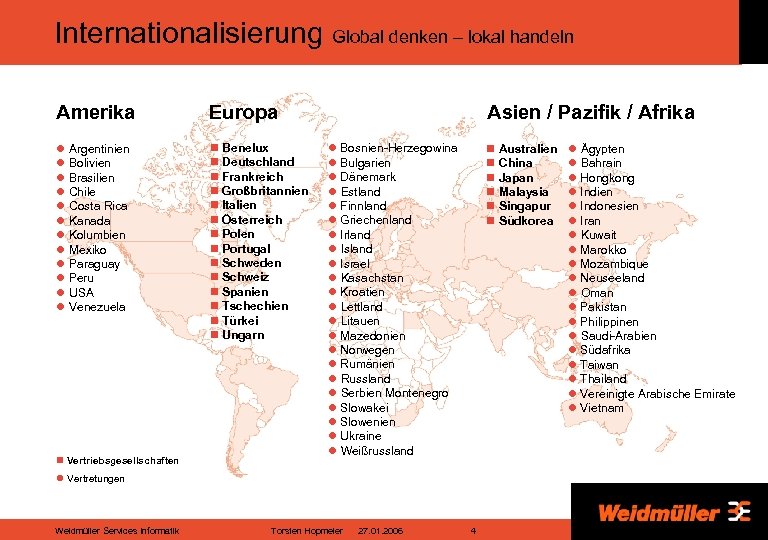 Internationalisierung Global denken – lokal handeln Amerika l Argentinien l Bolivien l Brasilien l