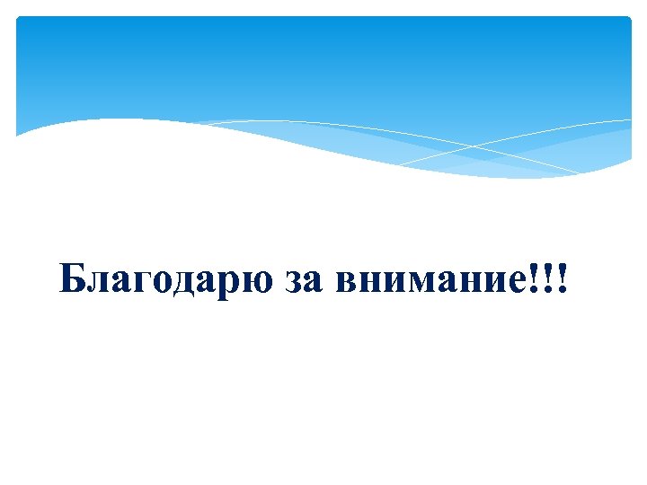 Благодарю за внимание!!! 