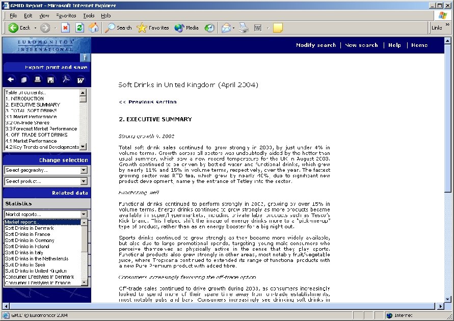 Markett Reports Report s 