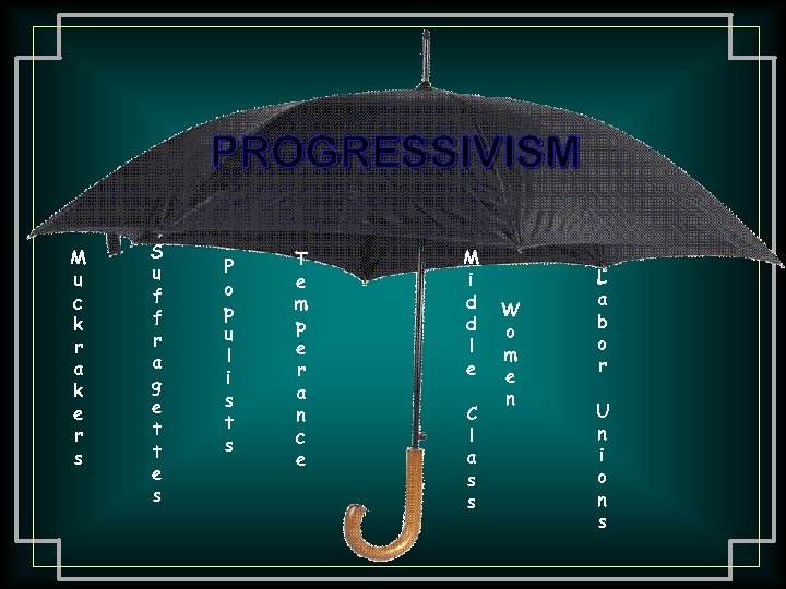 PROGRESSIVISM M u c k r a k e r s S u f