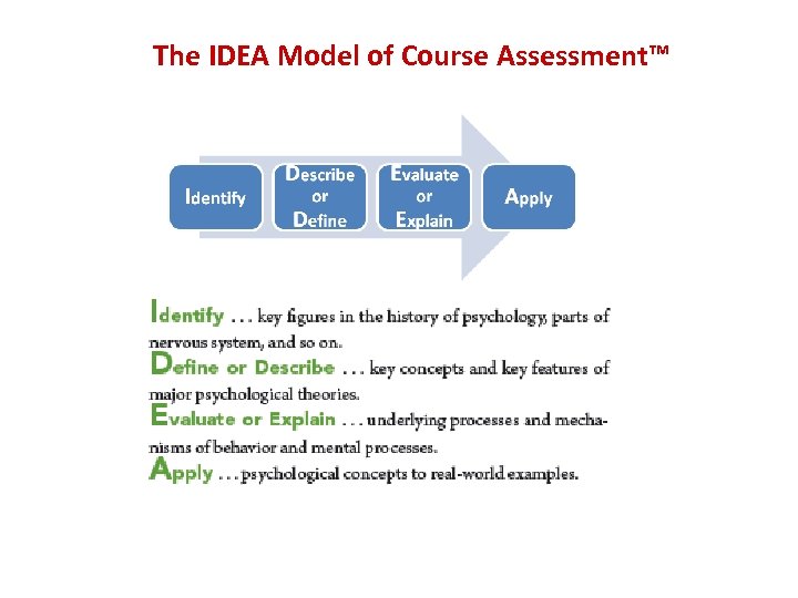 The IDEA Model of Course Assessment™ 