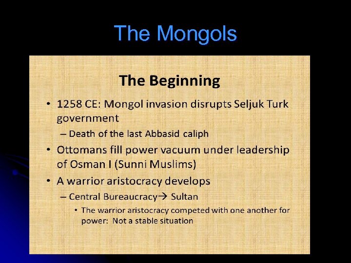 The Mongols 