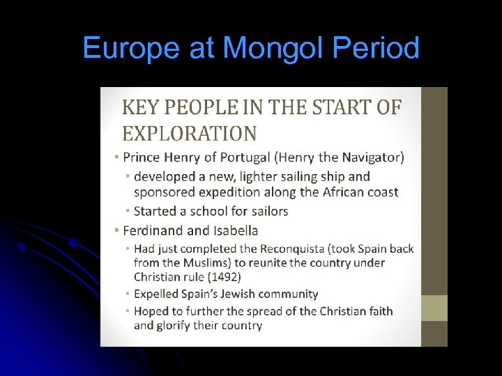 Europe at Mongol Period 