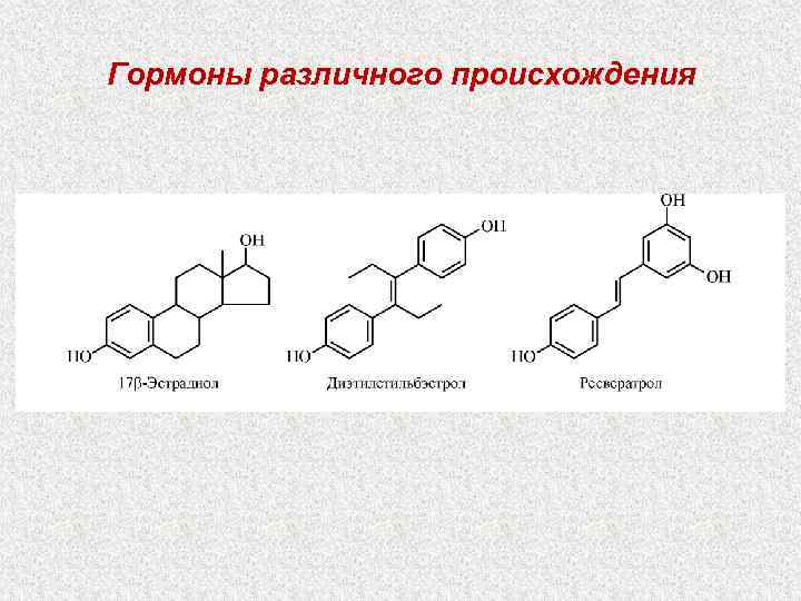 Гормоны различного происхождения 