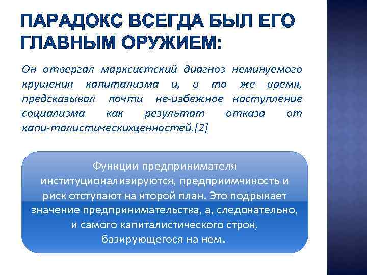 ПАРАДОКС ВСЕГДА БЫЛ ЕГО ГЛАВНЫМ ОРУЖИЕМ: Он отвергал марксистский диагноз неминуемого крушения капитализма и,