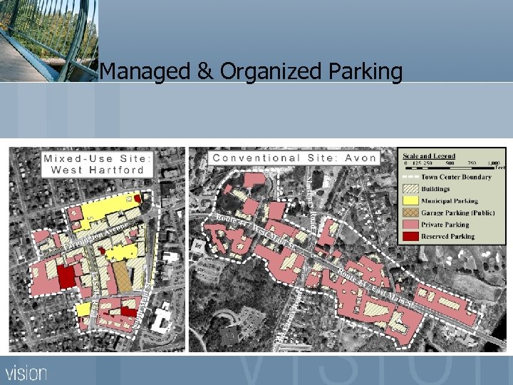 Managed & Organized Parking Traditional Sites > 55% Shared Municipal Parking Vs. Contemporary Sites