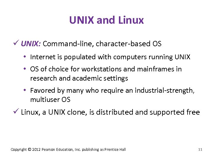 UNIX and Linux ü UNIX: Command-line, character-based OS • Internet is populated with computers