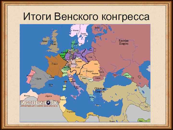 Венский конгресс и послевоенное устройство европы презентация 8 класс