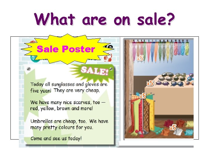 What are on sale? Sale Poster 