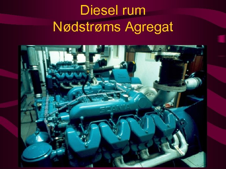 Diesel rum Nødstrøms Agregat 
