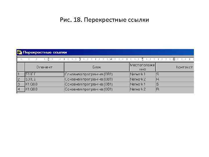 Рис. 18. Перекрестные ссылки 
