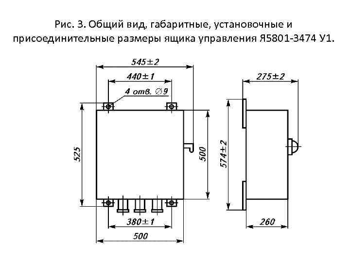 Установочные размеры