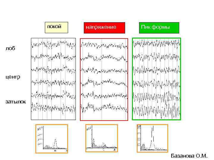 покой напряжение Пик формы лоб центр затылок Базанова О. М. 