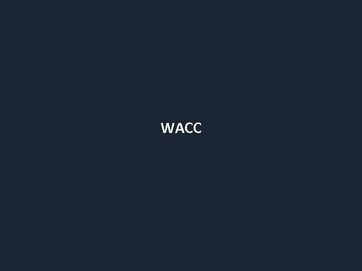 WACC 