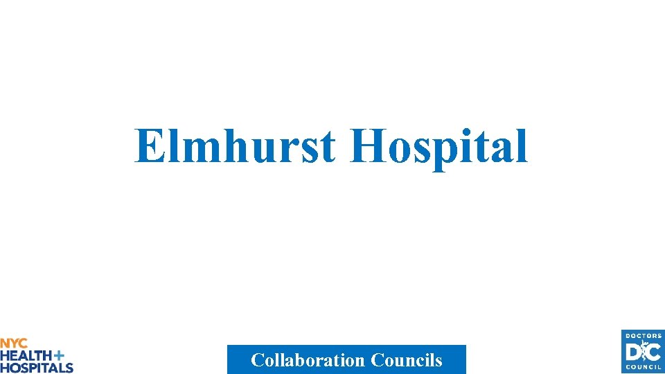 Elmhurst Hospital Collaboration Councils 