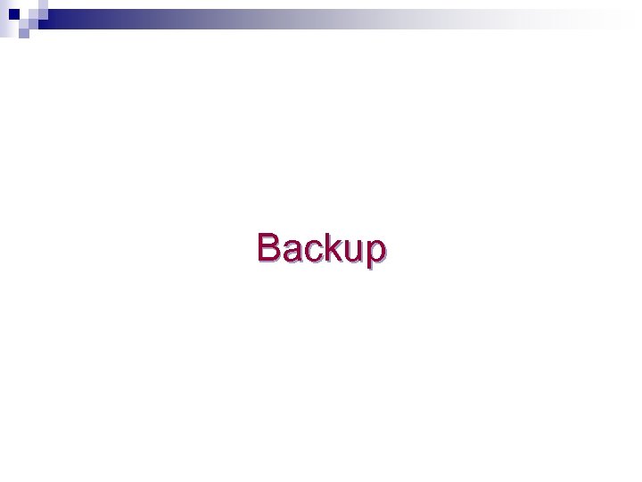 Backup 
