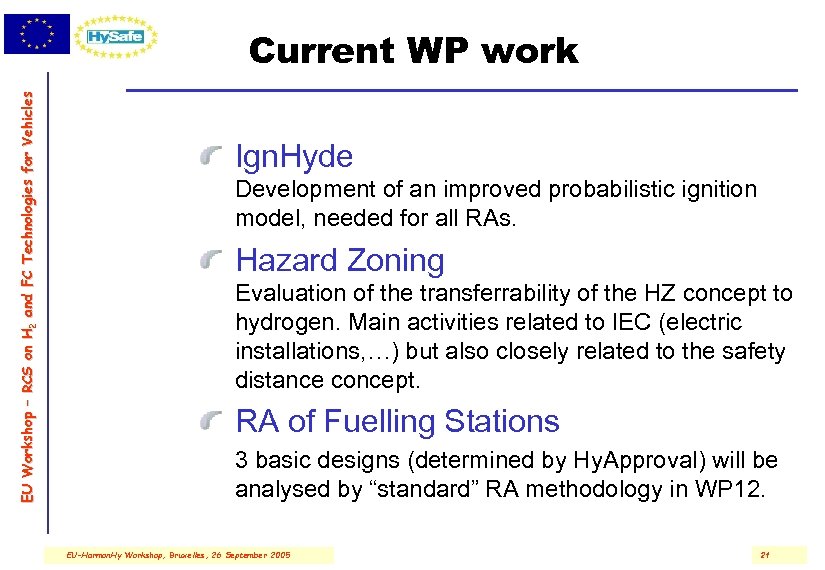 E U W o r ks h o p – R C S o