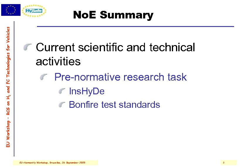 E U W o r ks h o p – R C S o