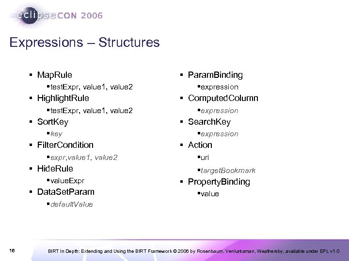 Expressions – Structures § Map. Rule §test. Expr, value 1, value 2 § Highlight.