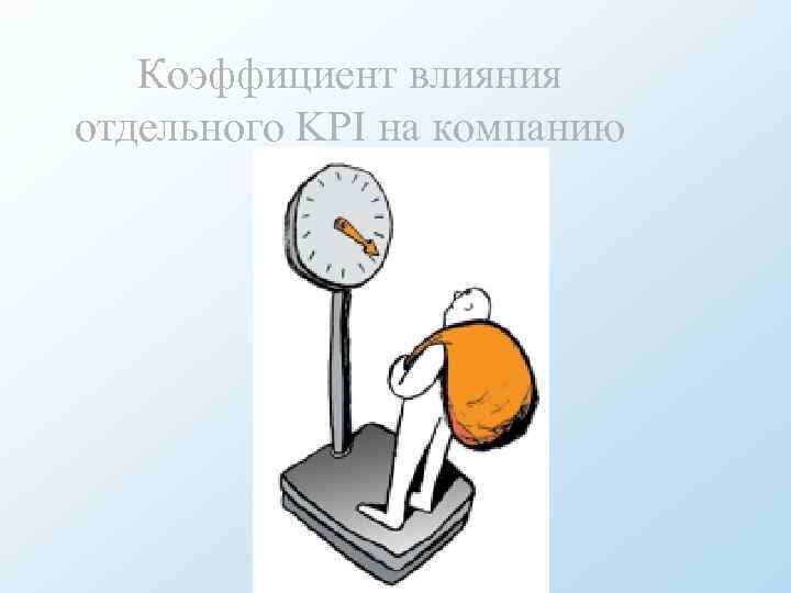 Коэффициент влияния отдельного KPI на компанию 