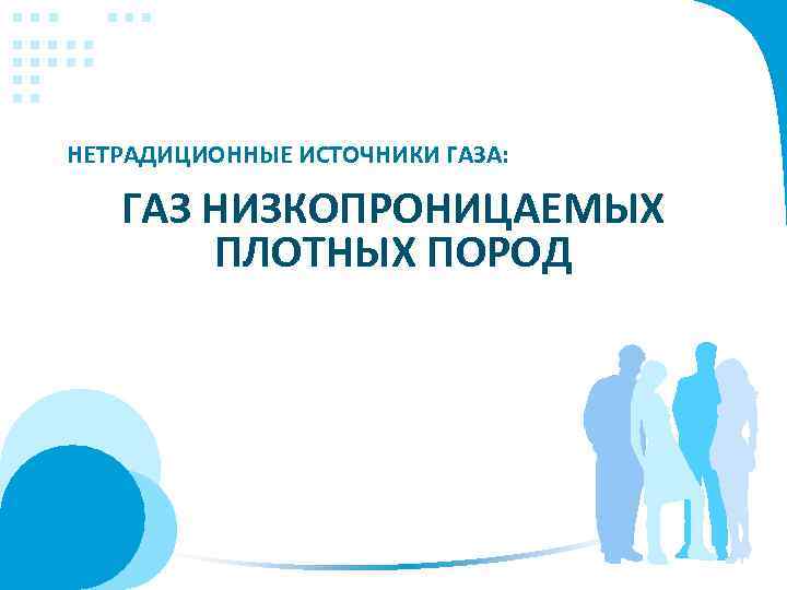 НЕТРАДИЦИОННЫЕ ИСТОЧНИКИ ГАЗА: ГАЗ НИЗКОПРОНИЦАЕМЫХ ПЛОТНЫХ ПОРОД 