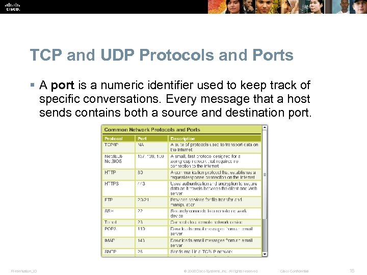 TCP and UDP Protocols and Ports § A port is a numeric identifier used