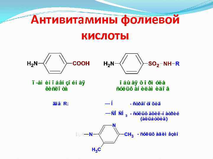 Антивитамины фолиевой кислоты 