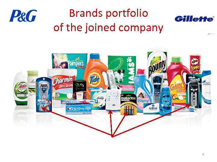 Brands portfolio of the joined company 5 