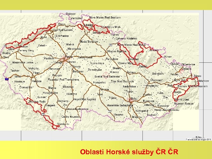  Oblasti Horské služby ČR ČR 
