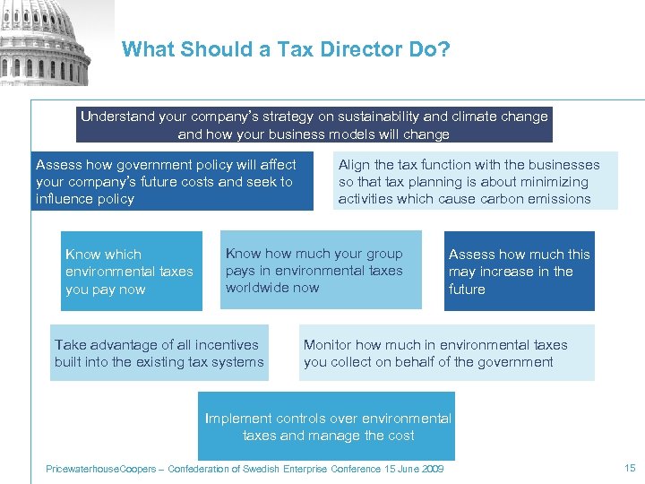 What Should a Tax Director Do? Understand your company’s strategy on sustainability and climate