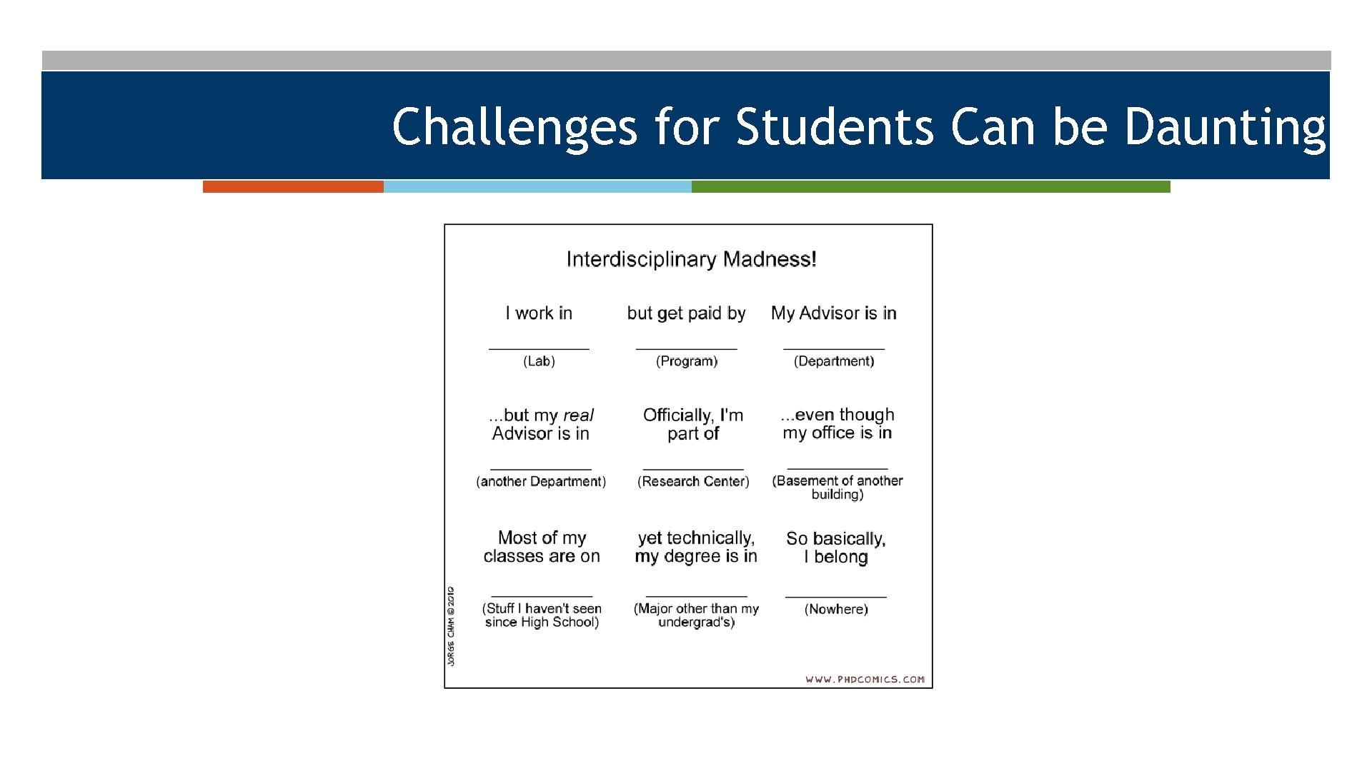 Challenges for Students Can be Daunting 