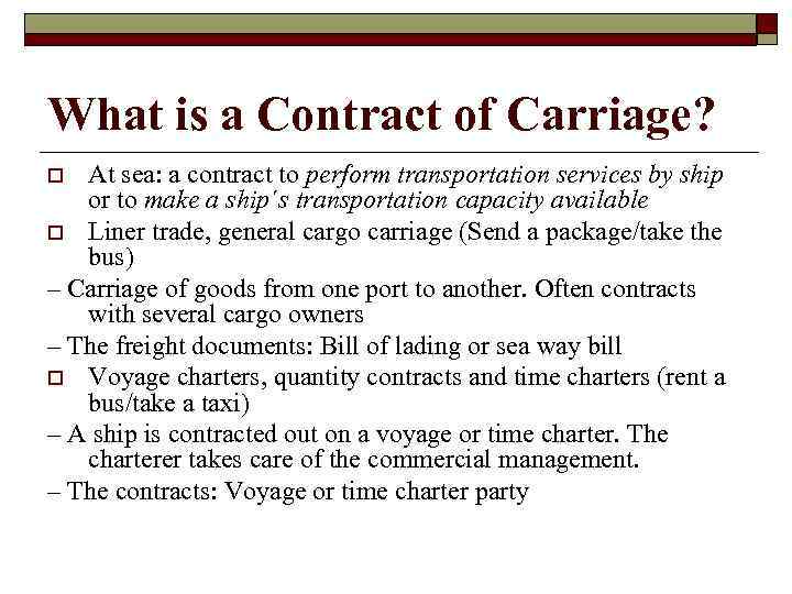 contract-of-carriage-what-is-carriage-of