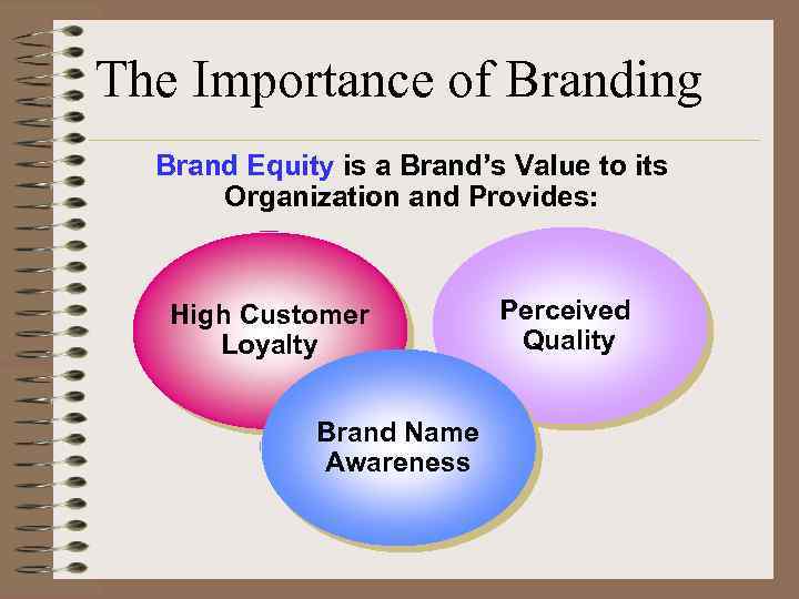 The Importance of Branding Brand Equity is a Brand’s Value to its Organization and