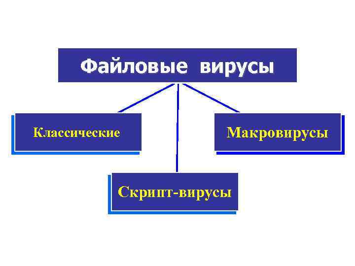 Файловые вирусы Классические Макровирусы Скрипт-вирусы 