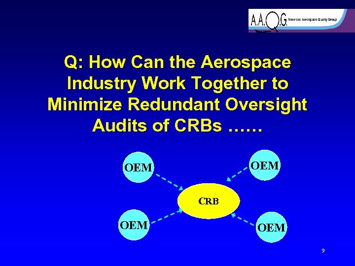 Q: How Can the Aerospace Industry Work Together to Minimize Redundant Oversight Audits of
