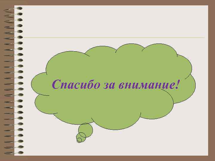 Спасибо за внимание! 