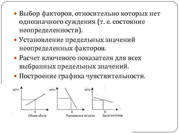  Выбор факторов, относительно которых нет однозначного суждения (т. е. состояние неопределенности). Установление предельных