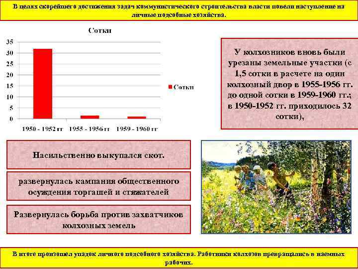 В целях скорейшего достижения задач коммунистического строительства власти повели наступление на личные подсобные хозяйства.