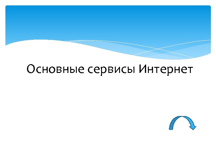 Основные сервисы Интернет 