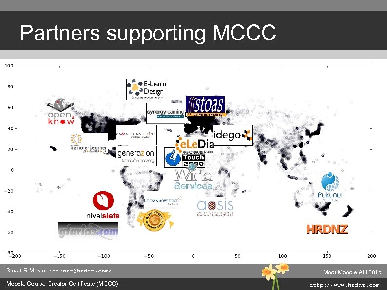 Partners supporting MCCC Stuart R Mealor <stuart@hrdnz. com> Moodle Course Creator Certificate (MCCC) Moot