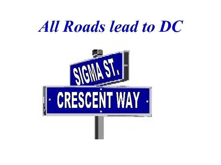 All Roads lead to DC 