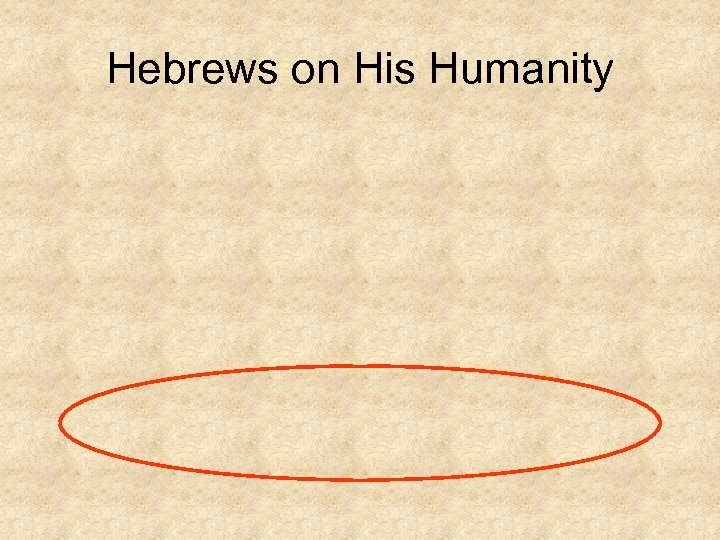 Hebrews on His Humanity 