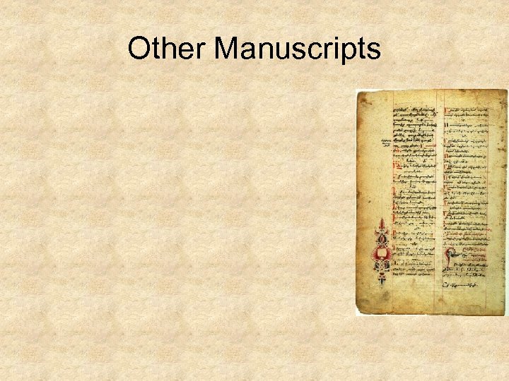 Other Manuscripts 