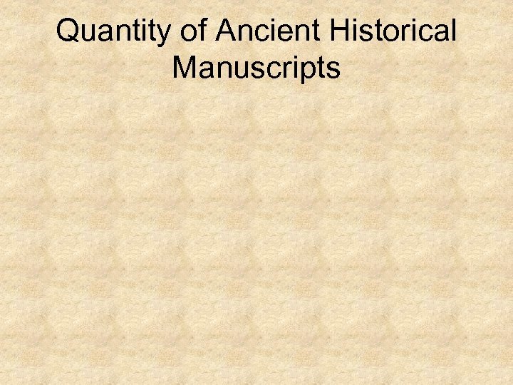 Quantity of Ancient Historical Manuscripts 