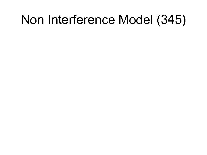 Non Interference Model (345) 